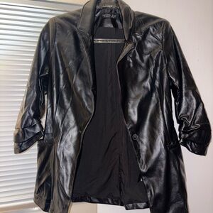 Black Faux Leather Jacket